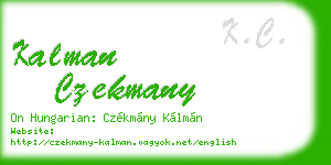 kalman czekmany business card